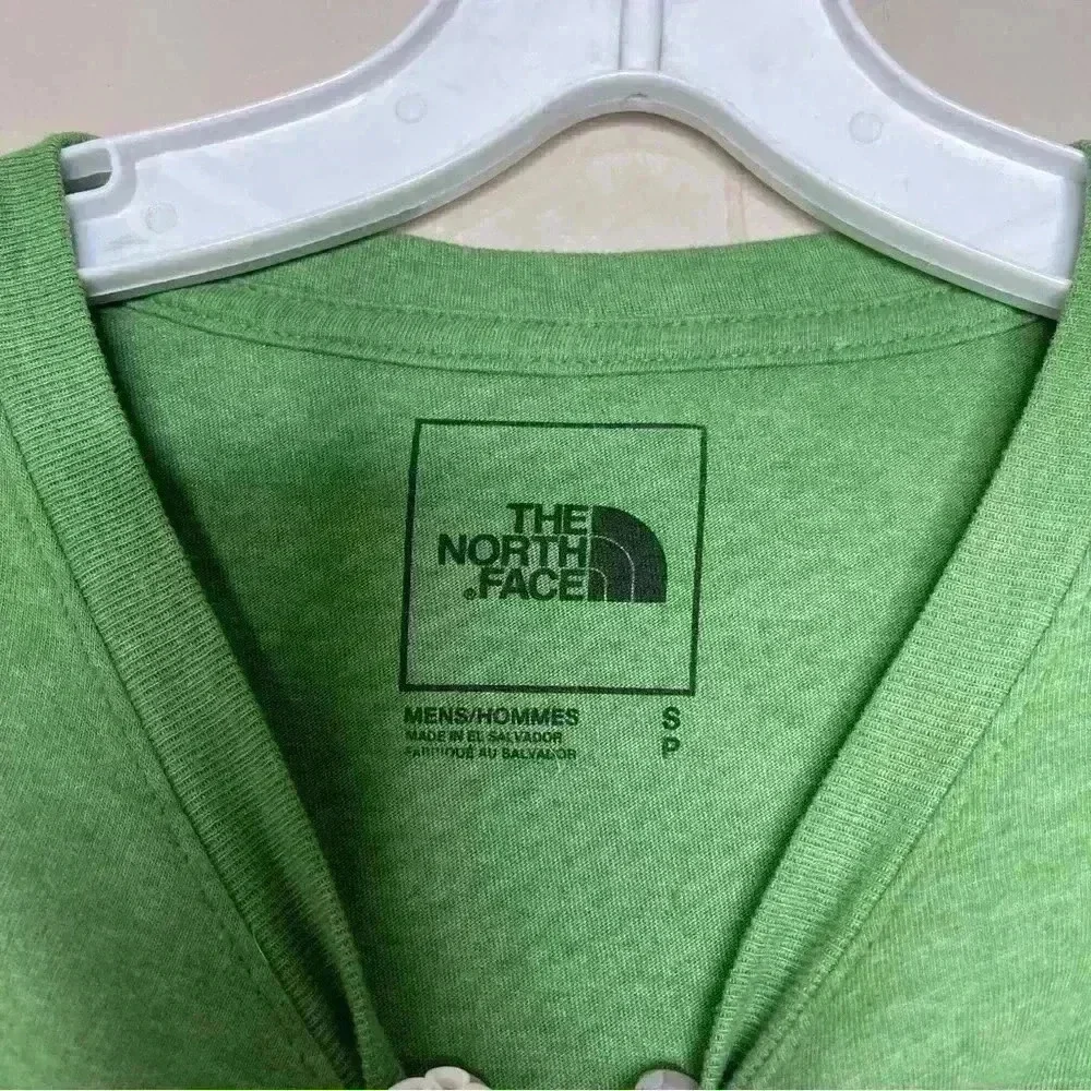 The North Face T-Shirt Mens Logo Short Sleeve Green Tee Cotton Crew Neck ~Size S